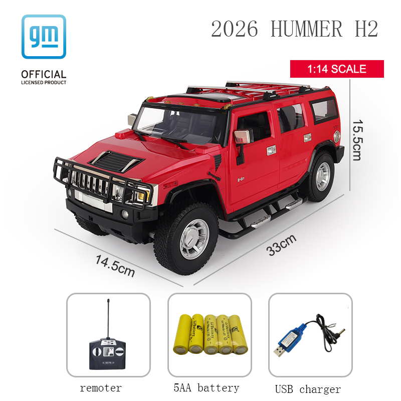 27MHZ 1:14 scale RC Licensed Car Hummer H2 2026 - License Car - 6