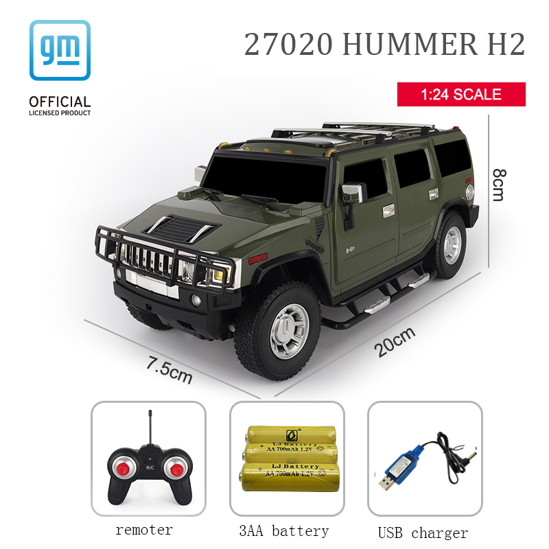 1:24 scale 27MHZ Licensed RC Car Hummer H2 27020 - License Car - 4